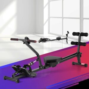 everfit hydraulic rowing machine rower 12 levels resistance exercise fitness gym cardio