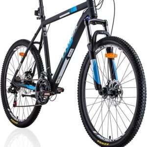 trinx mtb mens mountain bike 26 inch shimano gear 21 speed [colour: matt black white/red] [size of frame: 19 inches]
