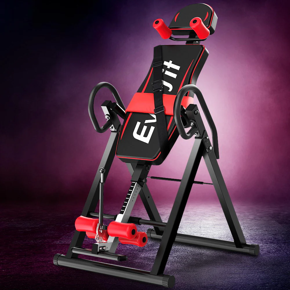 everfit inversion table gravity exercise inverter back stretcher home gym red everfit inversion table gravity exercise inverter back stretcher home gym red