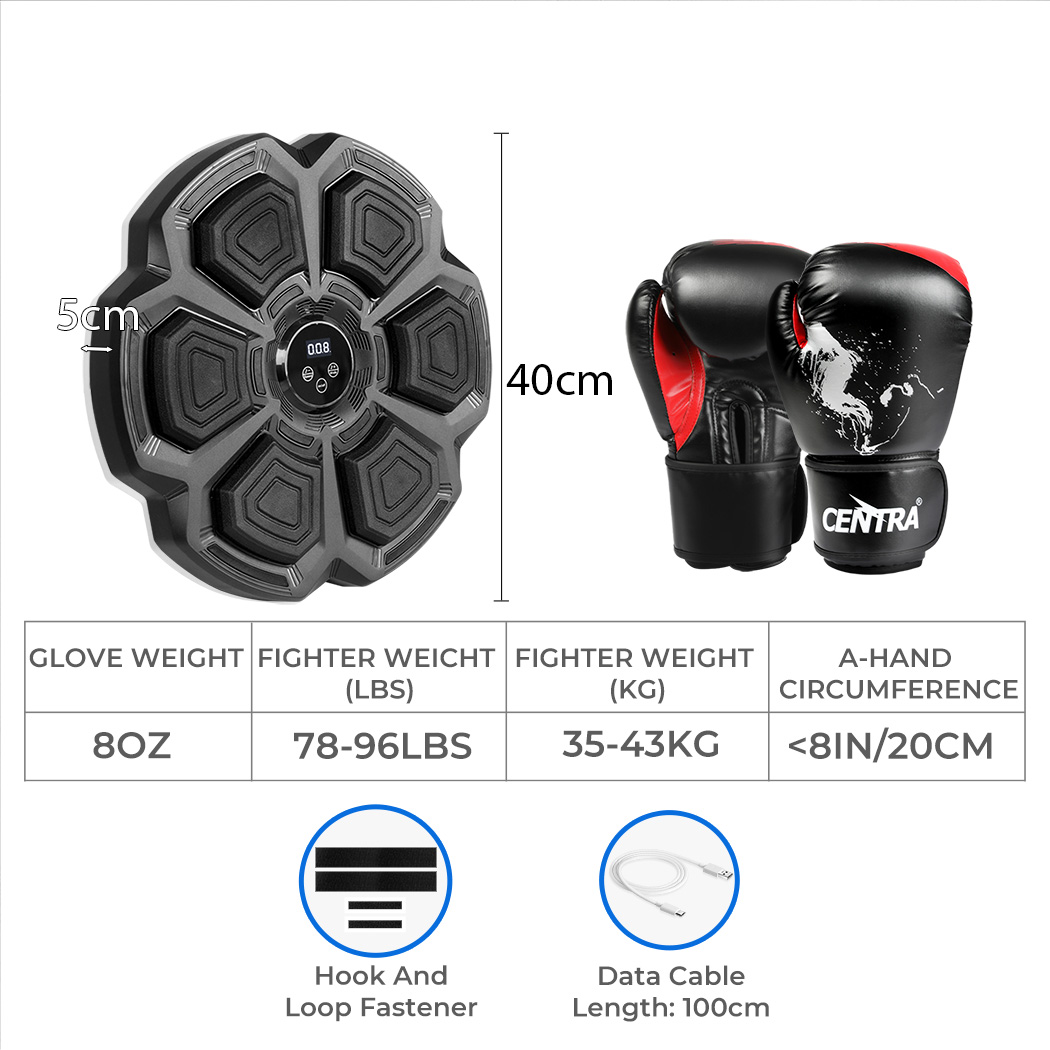 centra punching box with 8oz boxing glove black centra punching box with 8oz boxing glove black