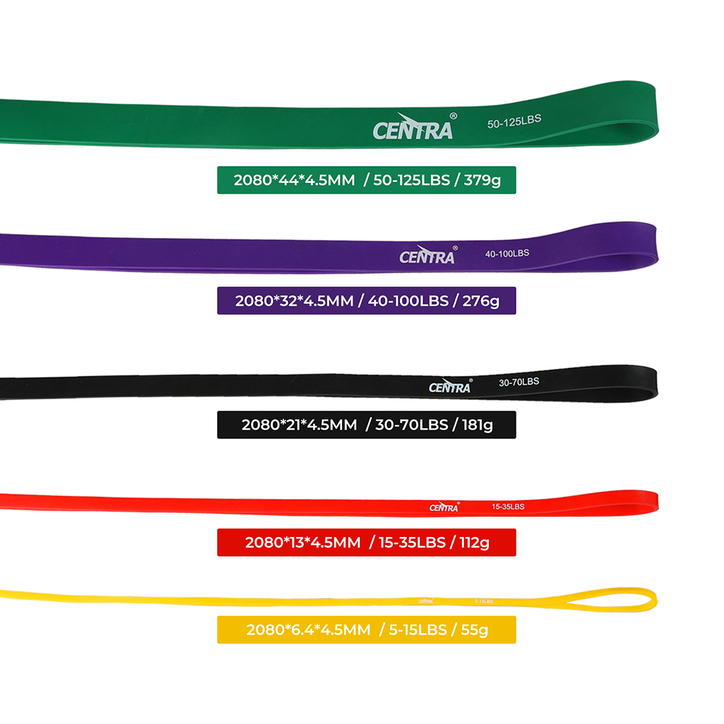 centra set of 5 heavy duty resistance bands centra set of 5 heavy duty resistance bands